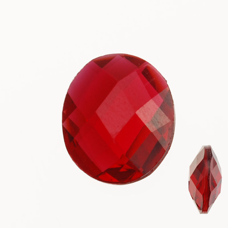 10 12MM Red Oval Semi Precious Gemstone double faceted imitate semipre Rosebeading Official