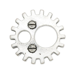 20mm Antique silver Metal Steampunk,Gear Charms Connector for Gear Jewelry,50 picecs/lot