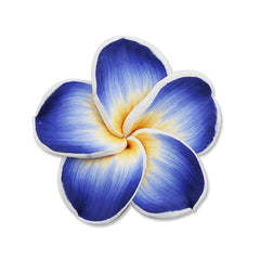 40MM HandMade And Flat Back Polymer Clay Flower Beads,Sapphire,Side Drilled Hole Size 2.5MM,Lead Free,Sold 50 PCS Per Package