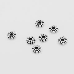 Tibetan Beads,Silver Tone Spacer Beads,Euro Style Beads,Bulk beads,Thickness 2mm,sold 100pcs/lot