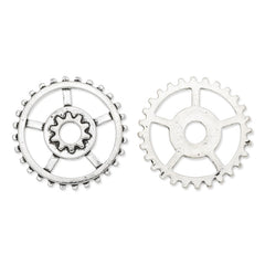 20mm Antique silver Metal Steampunk,Gear Charms Connector for Gear Jewelry,50 picecs/lot
