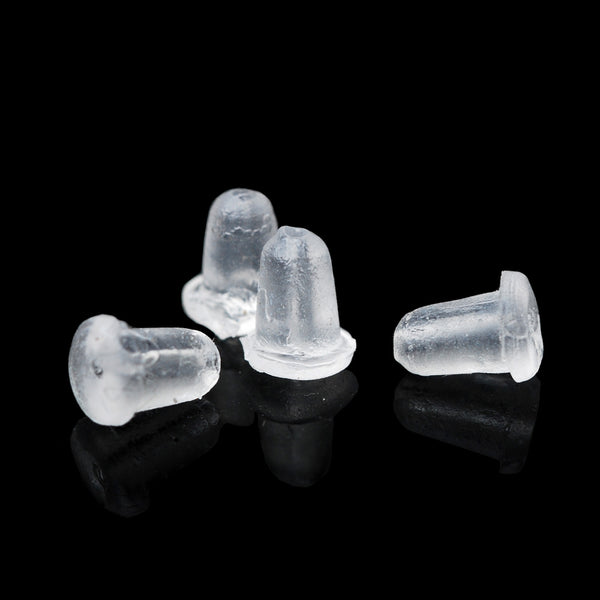 Wholesale SUNNYCLUE 24Pcs Silicone Ear Nuts/Earring Backs 