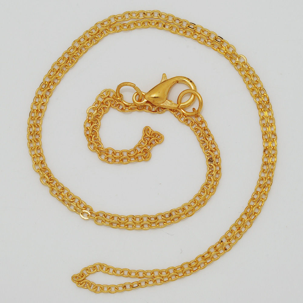 1.5mm brass Chain Necklace for Pendants Length 18