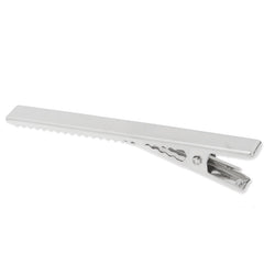 75mm Metal Alligator Hair Clip with Teeth,Nickel color,9.5mm width,20 pieces/lot