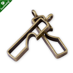 10 Metal Heart to heart frame 36*8*4mm open back pendant  Zinc alloy Resin Setting Blanks,Antique Bronze