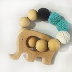 88*40mm Baby Teething Toy Wooden Teether First baby toys Handmade Baby toy Jewelry Wooden dinosaur shape 2pcs 10187951