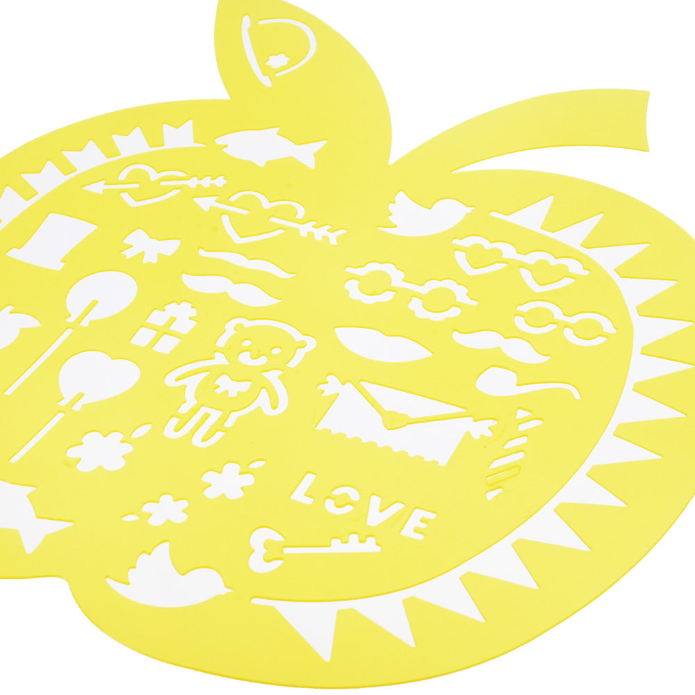 tibetara About 25*21cm personality Stencil Set DIY Template cake maple leaf apple bus penguin for bullet planner 7each/lot