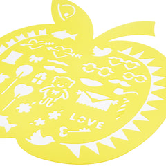 tibetara About 25*21cm personality Stencil Set DIY Template cake maple leaf apple bus penguin for bullet planner 7each/lot