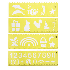tibetara About 19.8*6cm bullet journal stencils Lace ruler Template digital Christmas card for Scrapbooking Mix 12each/lot