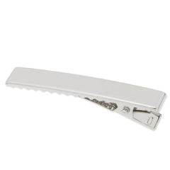 56mm Metal Alligator Hair Clip with Teeth,Nickel color,8mm width,20 pieces/lot