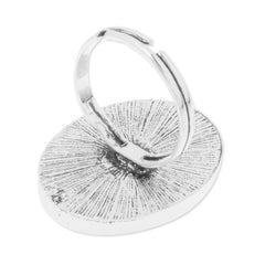 Adjustable Ring with 18x25mm Oval Bezel,Zinc Alloy Filled,Antique Silver plated,20pcs/lot