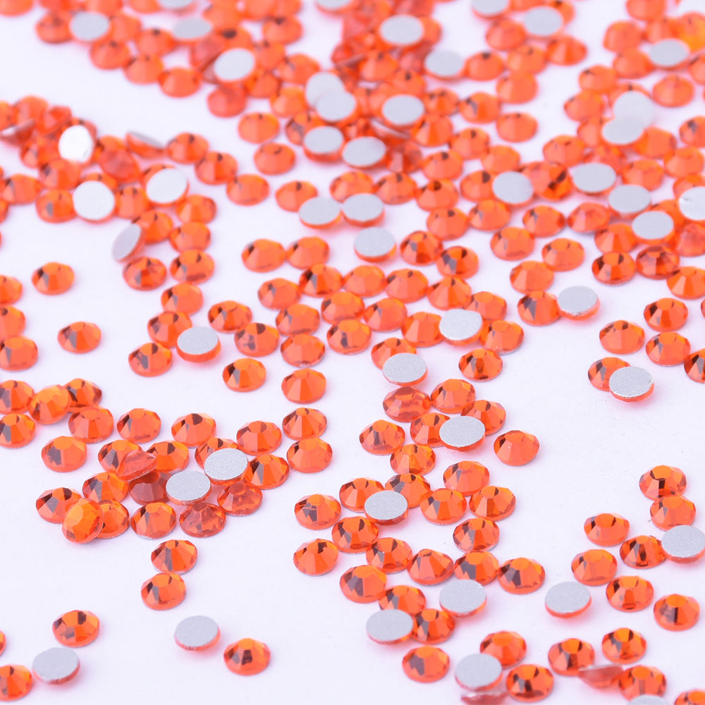 SS5 1440PCS Orange red  Non Hot Fix Crystal, Flat Back 3D Rhinestones DIY Phone case Nail art design deco supplies