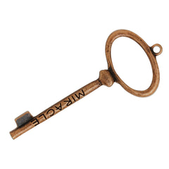 73*30mm Skeleton Keys,Vintage Keys Pendant,'BECAUSE YOU BELIEVE' 'MIRACLE' Antique Copper Charm Necklace Jewelry,sold 10pcs/lot