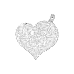 31*28mm Oblique Pendant Trays,Silver Plated Heart Pendant Base Blanks,Jewelry Supplies,20pcs/lot
