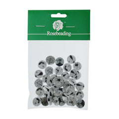 12mm Round glass cabochons,cartoon cat pattern glass cabochon,flat back,thickness 4.5mm,50 pieces/lot