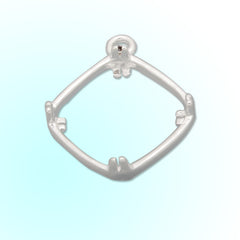 12*12MM Square  Brass Gemstone Bezel,Silver,charms links,sold 20pcs per lot