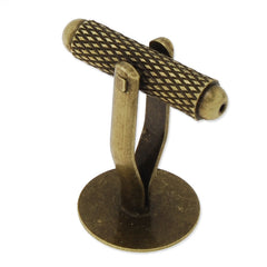 Cufflink Blanks with a 12mm Pad,Brass filled,Antique Bronze plated,20 Pieces/lot