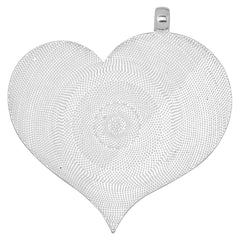 64*57mm Oblique Pendant Trays,Silver Plated Heart Pendant Base Blanks,Jewelry Supplies,10pcs/lot
