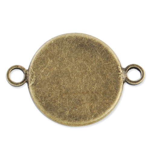 50 Bracelet Base With 12MM Round Setting,Antique Bronze Plated,Lead Free And Nickel Free