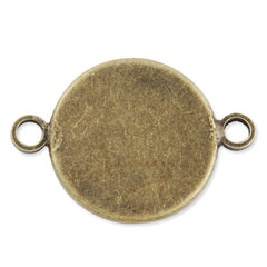 50 Bracelet Base With 12MM Round Setting,Antique Bronze Plated,Lead Free And Nickel Free