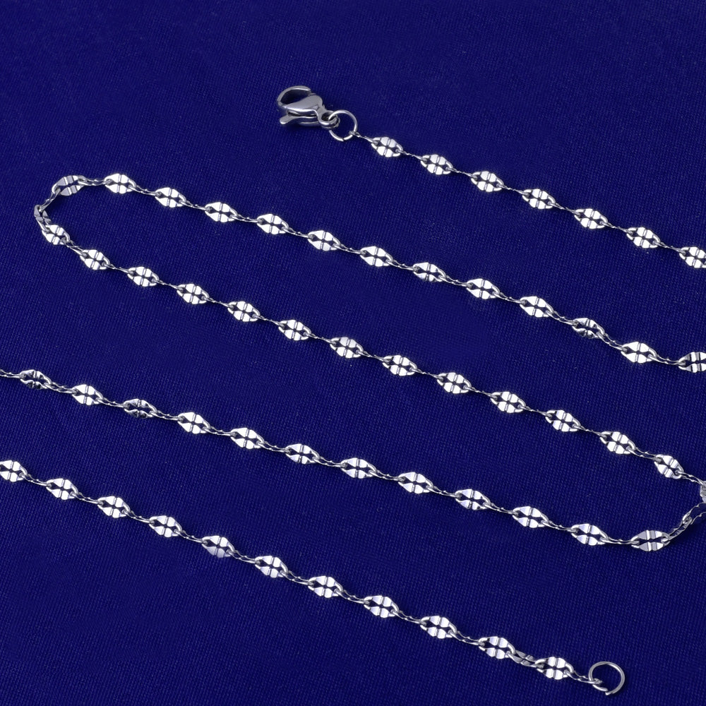 0.5*0.22mm link Stainless Steel Chain With Stainless Steel Lobster Claw Clasp necklace Chain 20