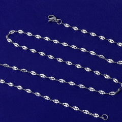 0.5*0.22mm link Stainless Steel Chain With Stainless Steel Lobster Claw Clasp necklace Chain 20