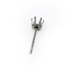 Suitable for ss16(4mm)  inner size Metal Black Round Jewelry Earring Settings,Crown Claw Setting Earring Stud Blanks,Metal,20pcs/lot