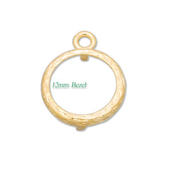 12MM Round Iron Gemstone Bezel,Gold,charms links,sold 50pcs per lot