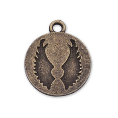 20 Antique Bronze 16mm Round Angel wings Charm Pendants Angel Wings Small Tag Jewelry Making Findings Simple Gift