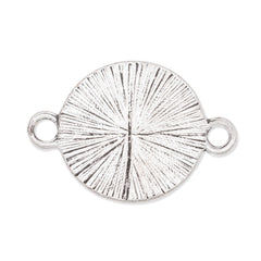 Bracelet or Charm Connector with 14mm Round Bezel,Zinc Alloy filled, Antique Silver plated,20pcs/lot