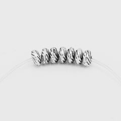 Tibetan Flower Beads,Large Hole Spacer beads,Silver Diy Bulk beads,Buddhism Beads,Thickness 3mm,sold 100pcs/lot