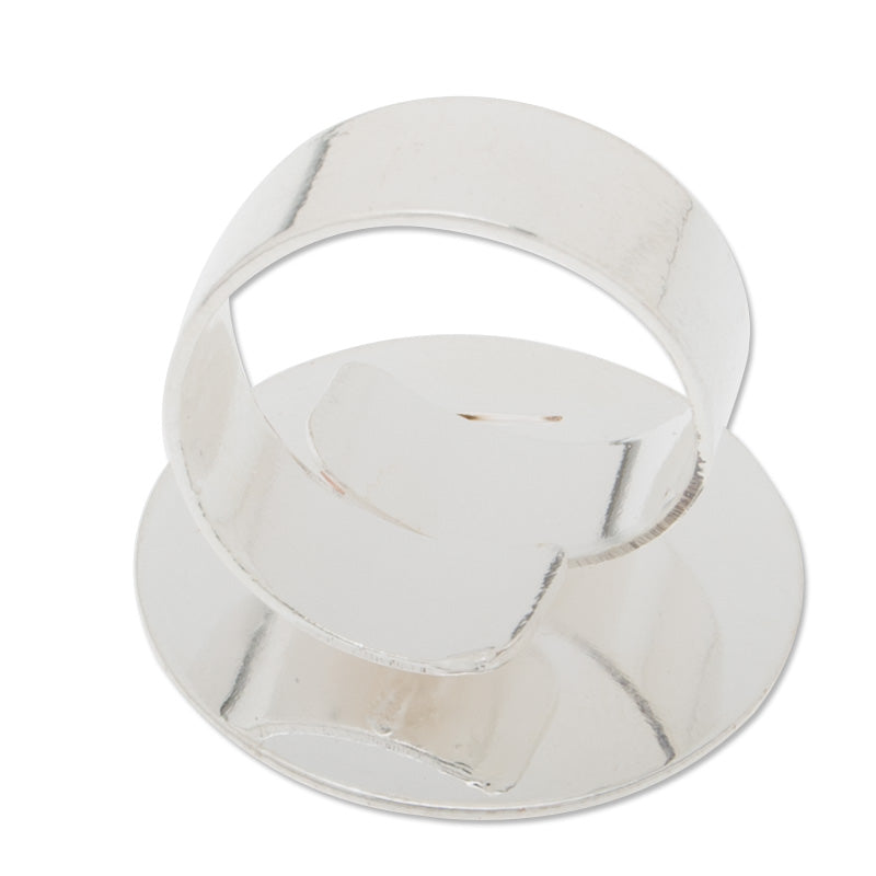 25mm Round Adjustable Silver  plated Pad Ring Base Setting Pendants With 25 MM round Pad,Sold 20PCS Per Package