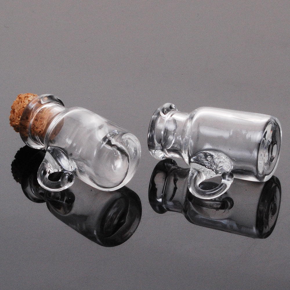 16*22mm Cute mini clear cork stopper glass bottles,little glass bottles with corks,tiny glass jars,vials jars containers for jewelry pendant making,10pcs/lots