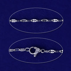 0.5*0.22mm link Stainless Steel Chain With Stainless Steel Lobster Claw Clasp necklace Chain 20