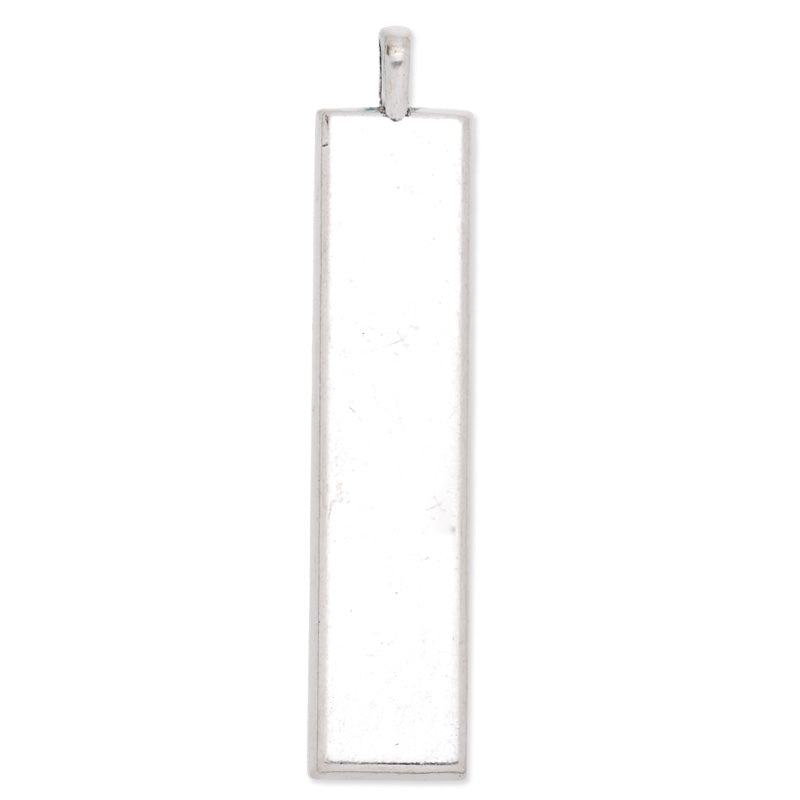 10x50mm Rectangular Pendant tray,zinc alloy filled,antique silver plated,20pcs/lot