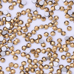 SS8 1440PCS Gold Non Hot Fix Crystal, Flat Back 3D Rhinestones DIY Phone case Nail art design deco supplies