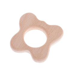 52*50mm Baby Teething Toy Wooden Teether First baby toys Handmade Baby toy Jewelry Wooden butterfly shape 2pcs 10187962