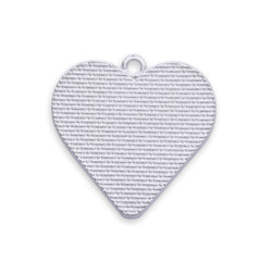 10 Silver 30mm Heart Blank Tray Pendant Cabochon Settings Bezel Diy Photo Jewelry Making