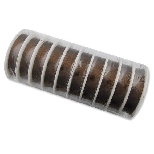0.3MM Thick Coffee Coated Soft Copper Wire,about 23M/25yds per Roll,28Gauge,Sold 10 Rolls Per Lot