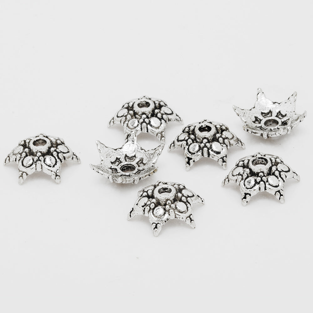 15mm Hollow Star Bead Caps,Antique Silver Diy Jewelry Findings,Charm Bead Caps,Thickness 5.5mm,sold 50pcs/lot