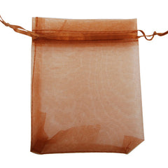100*120 MM Coffee Organza Jewelry Gift Pouch Bags ,Sold 100 PCS Per Lot, Great For Wedding Favors, Sachets, Beads, Jewelry and so on