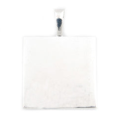 Silver，25mm*25mm  Square Cameo Cabochon Base Setting Pendants，Sold 20PCS  Per Lot