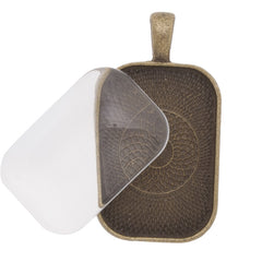 20x30mm rectangular  flat back clear glass cabochon,cambered corner,Thickness about 7mm,50pcs/lot