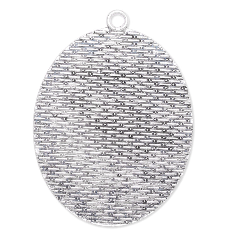 30x40mm Oval simple pendant tray,Zinc alloy filled,Antique silver plated,20pcs/lot