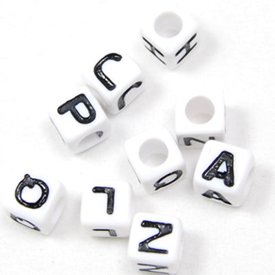 500 Pcs Acrylic Square A to Z Alphabet Letter Beads Multicolor 6mm –  beadsnfashion