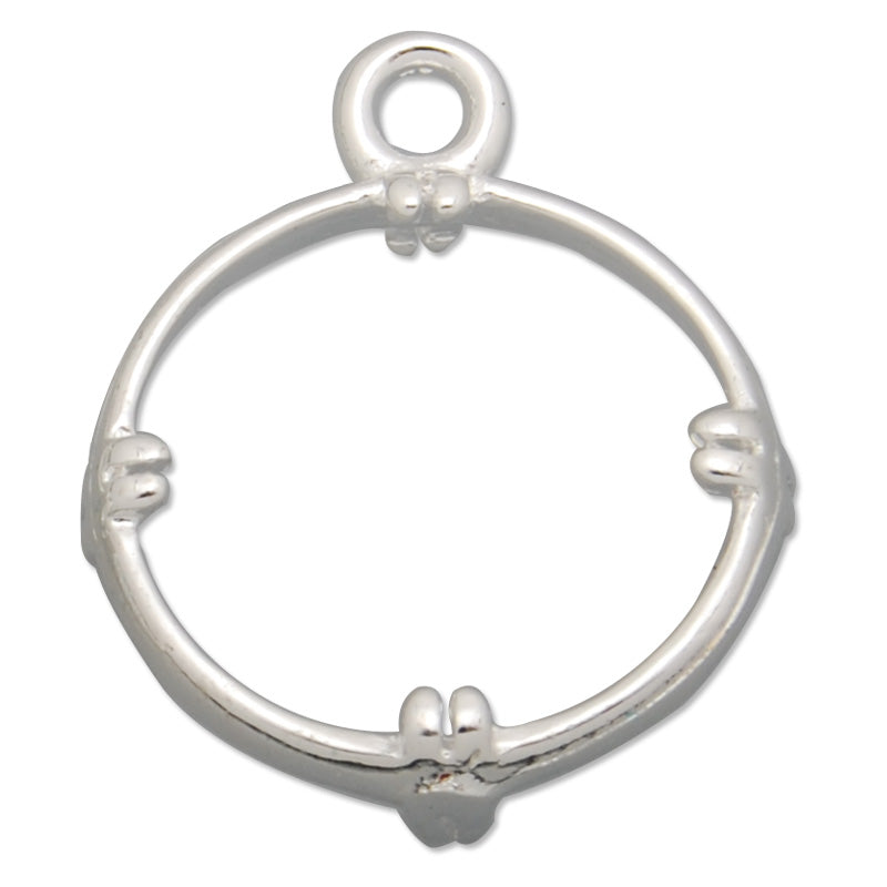 13MM Round Brass Gemstone Bezel,Silver,charms links,sold 20pcs per lot