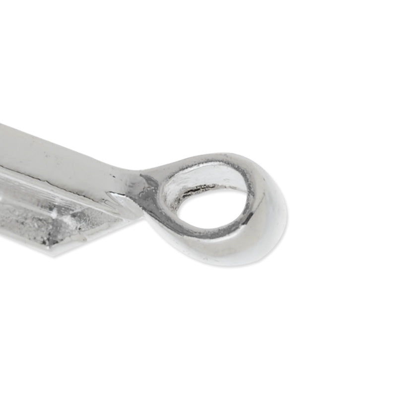 10x25mm silver plated rectangle cabochon base setting pendant,2 blanks,pendant bezel, 10 pieces/lot