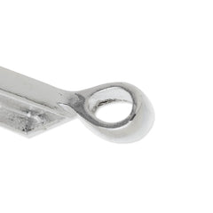 10x25mm silver plated rectangle cabochon base setting pendant,2 blanks,pendant bezel, 10 pieces/lot