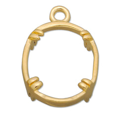 10*13MM Oval Brass Gemstone Bezel,Gold,charms links,sold 20pcs per lot