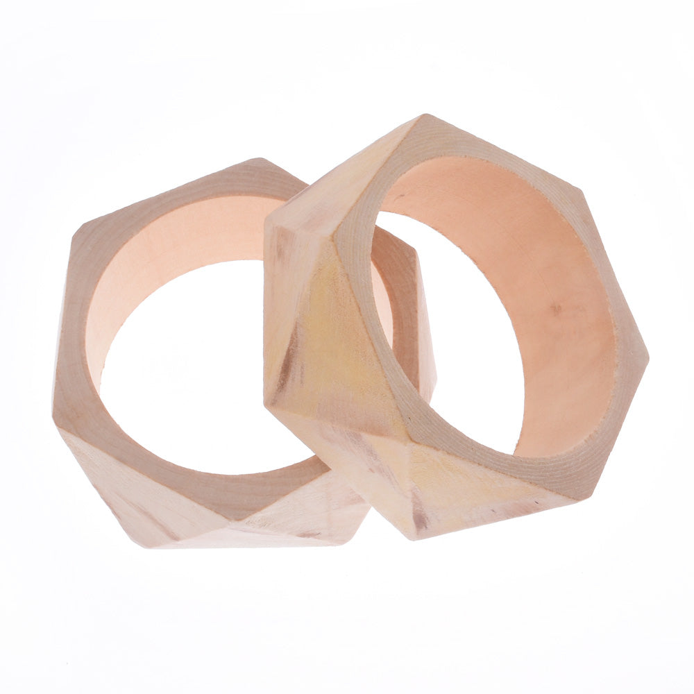 68mm Wooden bracelet Unfinished bangle unpainted bracelet raw wood bracelet Craft supply  2pcs